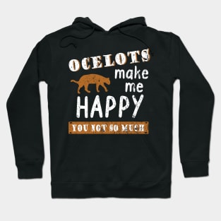 Ocelot Cats Ocelot Wild Cat Vintage Retro Style Hoodie